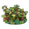 Tropical Forest Paper Toy - PUK-28206 - Pukaca - Maquettes en carton - Le Nuage de Charlotte
