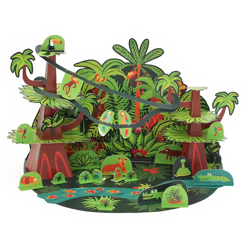 Tropical Forest Paper Toy - PUK-28206 - Pukaca - Maquettes en carton - Le Nuage de Charlotte