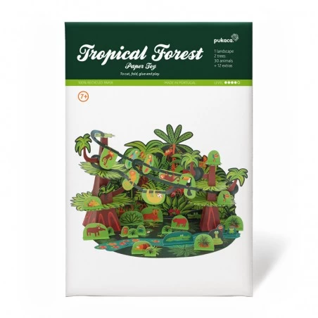 Tropical Forest Paper Toy - PUK-28206 - Pukaca - Maquettes en carton - Le Nuage de Charlotte