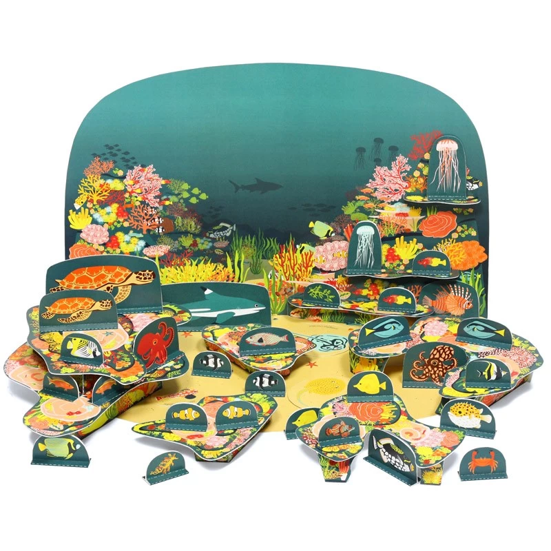 Coral Reef Paper Toy - PUK-28216 - Pukaca - Maquettes en carton - Le Nuage de Charlotte