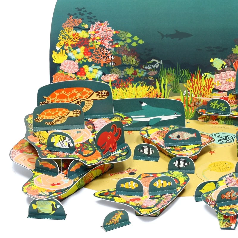 Coral Reef Paper Toy - PUK-28216 - Pukaca - Maquettes en carton - Le Nuage de Charlotte