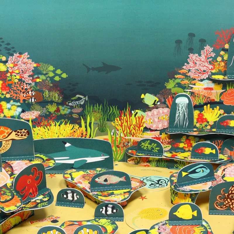 Coral Reef Paper Toy - PUK-28216 - Pukaca - Maquettes en carton - Le Nuage de Charlotte