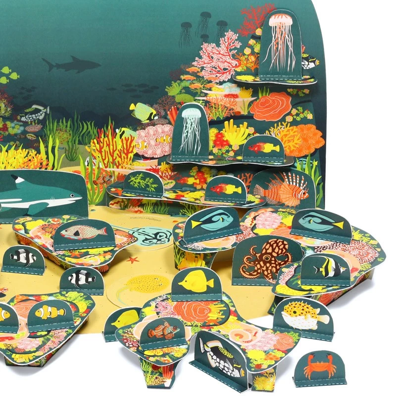 Coral Reef Paper Toy - PUK-28216 - Pukaca - Maquettes en carton - Le Nuage de Charlotte