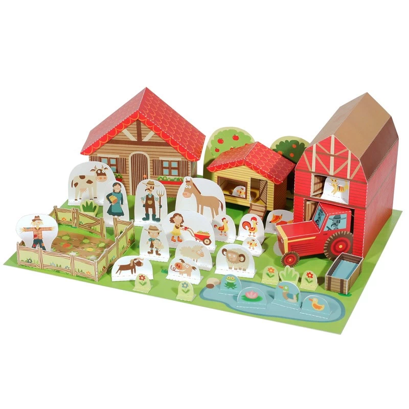 The Farm Paper Toy - PUK-28203 - Pukaca - Maquettes en carton - Le Nuage de Charlotte