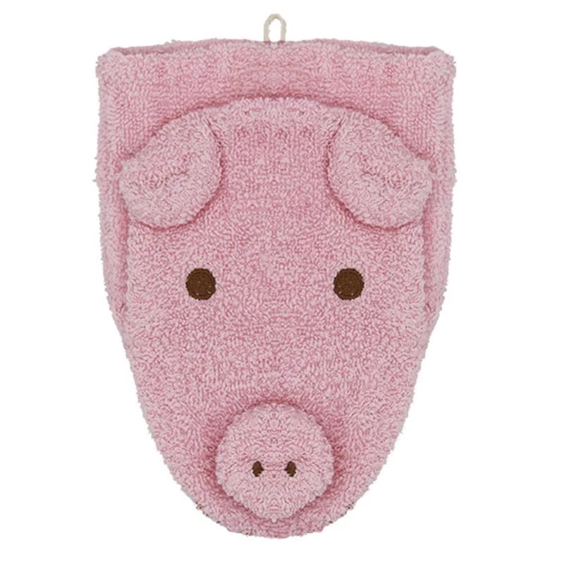 Gant de toilette cochon Sophie (grand) - FUR-562 - Fürnis - Marionnettes de bain - Le Nuage de Charlotte