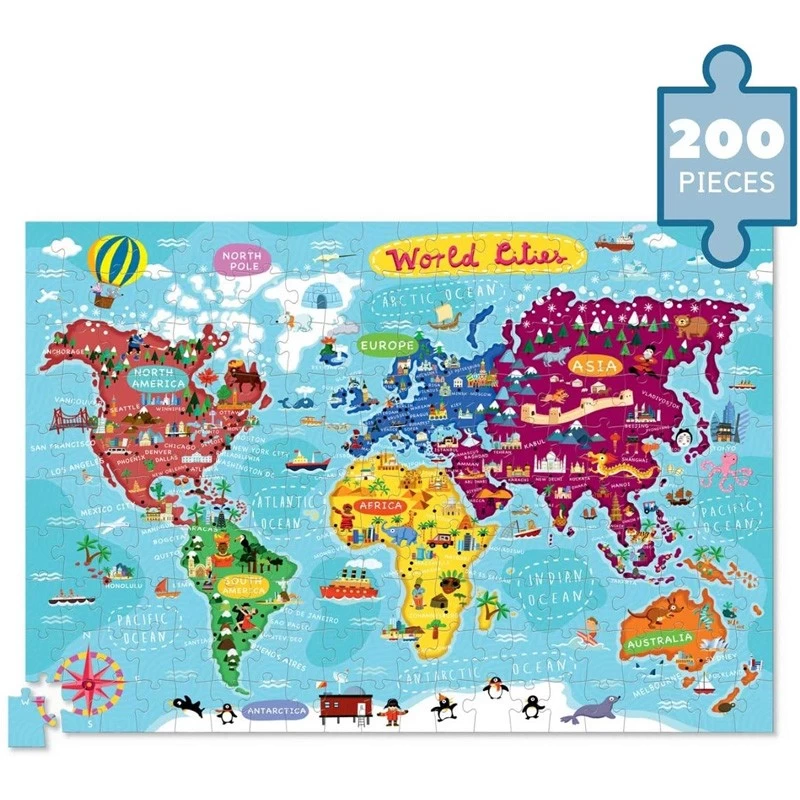 Puzzle Word Cities + Poster - CCR-2874-3 - Crocodile Creek - Puzzles pour les plus grands - Le Nuage de Charlotte