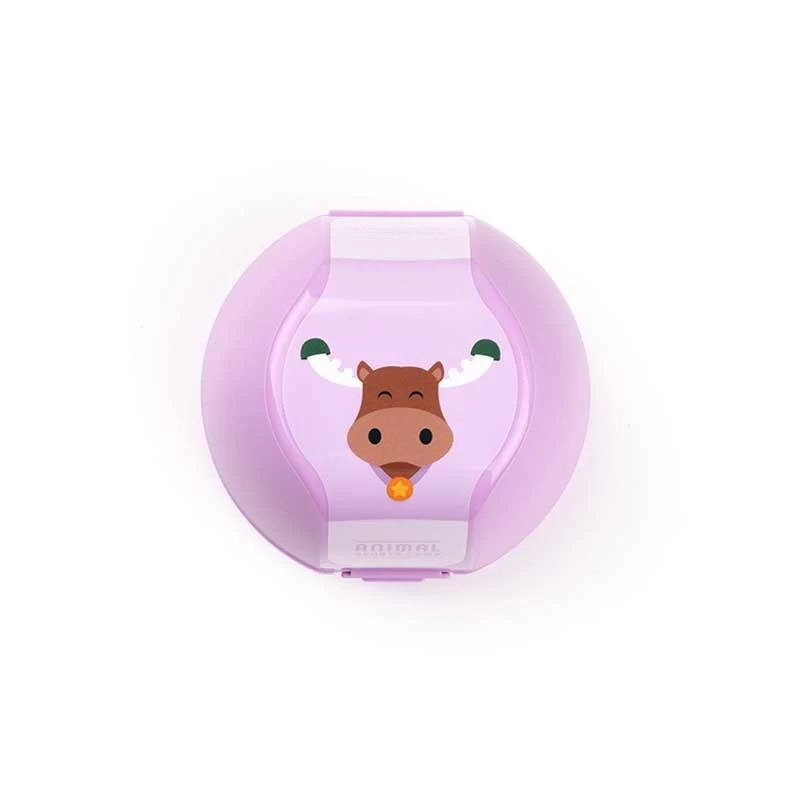 Apple box - purple Moose - AMU-A-000281 - Amuse - Lunch box, fruit and snack - Le Nuage de Charlotte