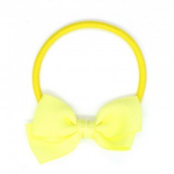 Small Bow Elastic - yellow Baby Maize - RIB-48252575373 - Ribbies - Hair elastics - Le Nuage de Charlotte