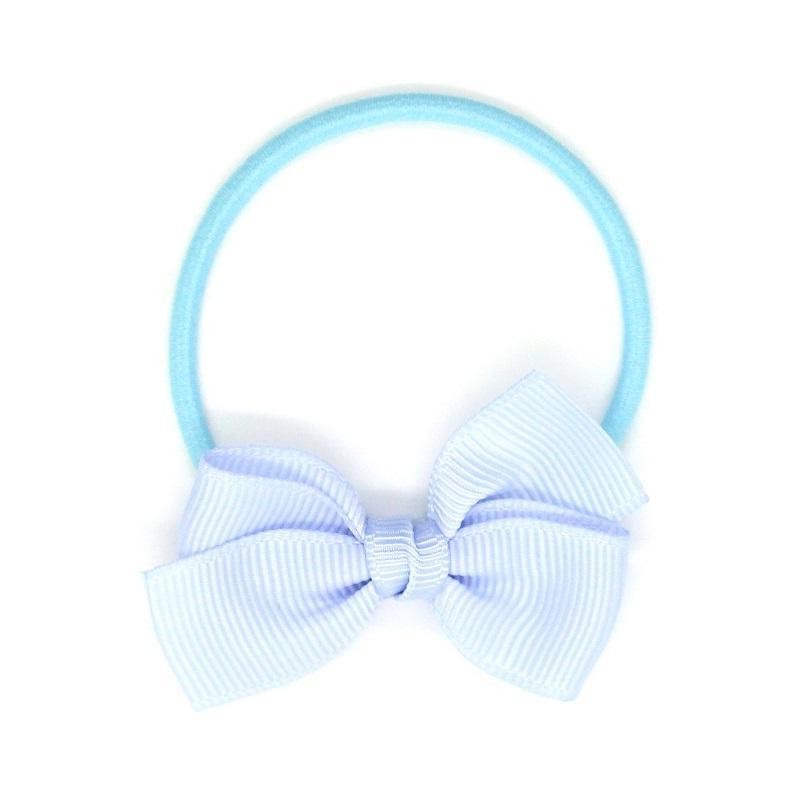 Elastique à Petit Noeud - bleu Pastel Blue - RIB-48252531149 - Ribbies - Elastiques pour cheveux - Le Nuage de Charlotte