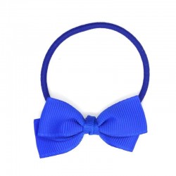 Small Bow Elastic - blue Electric Blue - RIB-48252202189 - Ribbies - Hair elastics - Le Nuage de Charlotte