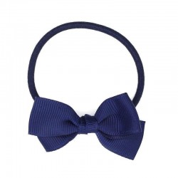 Small Bow Elastic - blue Navy Blue - RIB-48252527117 - Ribbies - Hair elastics - Le Nuage de Charlotte