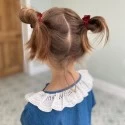 Ribbies Elastique à Petit Noeud - rouge Rust – vue 2 – Accessoires pour Cheveux