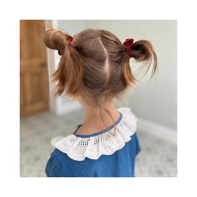 Ribbies Elastique à Petit Noeud - rouge Rust – vue 2 – Accessoires pour Cheveux