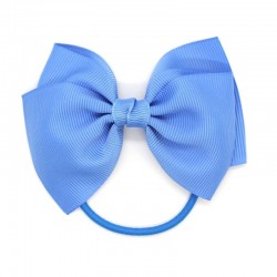Medium Bow Elastic - blue Capri Blue - RIB-48252202573 - Ribbies - Hair elastics - Le Nuage de Charlotte