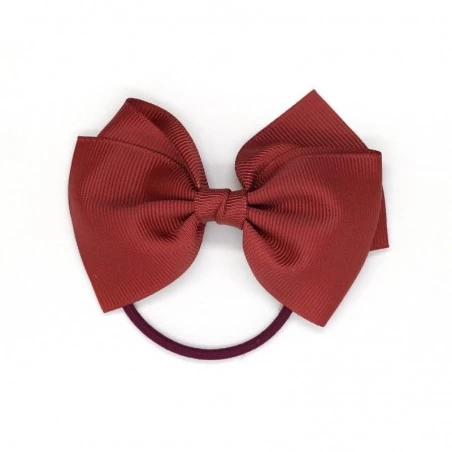 Elastique à Noeud Moyen - rouge Rust - RIB-32712493531198 - Ribbies - Elastiques pour cheveux - Le Nuage de Charlotte