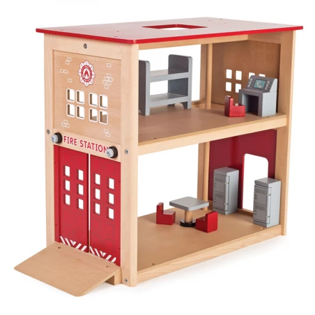 Fire Station - BIG-T0409 - Bigjigs - Garages and accessories - Le Nuage de Charlotte