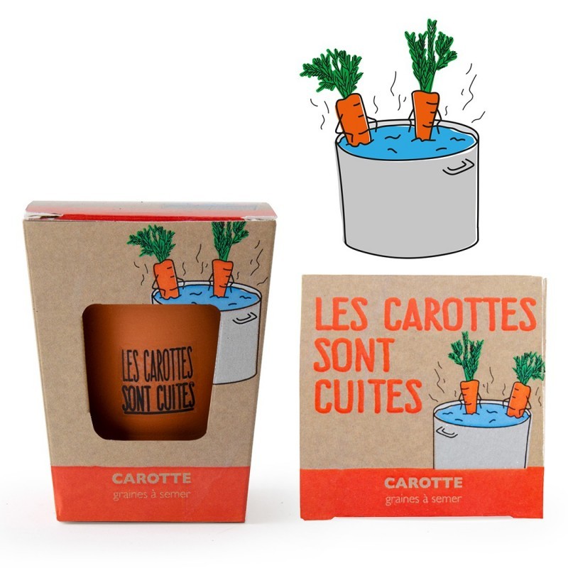 "The carrots are cooked" message kit - R&C-039649 - Radis et Capucine - Nature and discoveries - Le Nuage de Charlotte