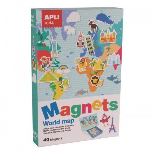 Magnets - Carte du Monde - APL-16494 - APLI - Magnets - Le Nuage de Charlotte