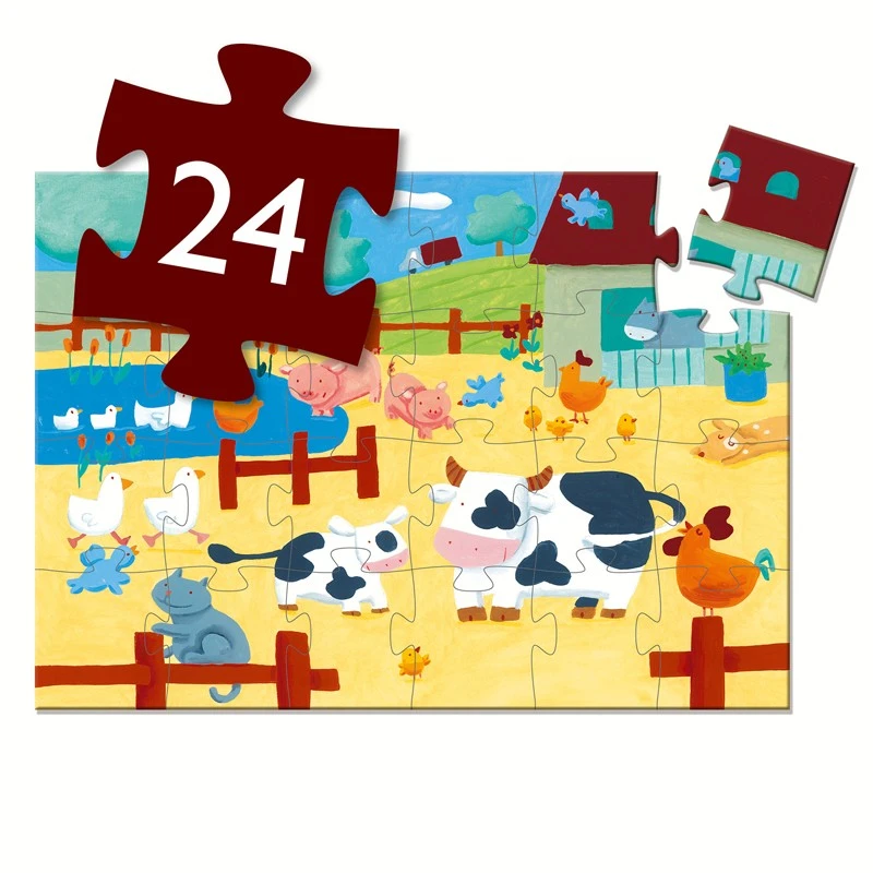 Les vaches à la ferme - DJE-DJ07205 - DJECO - Puzzles pour les petits - Le Nuage de Charlotte