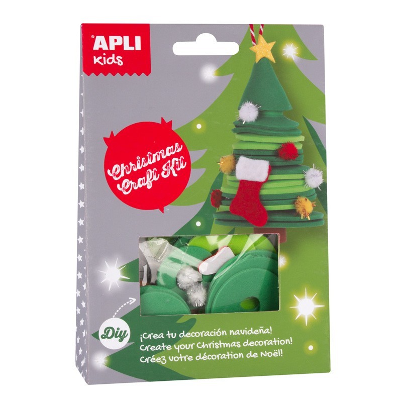 Christmas Craft Kit - Christmas Tree - APL-14346 - APLI - Creative boxes - Le Nuage de Charlotte