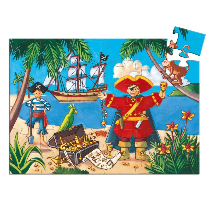 Le pirate et son trésor - DJE-DJ07220 - DJECO - Puzzles pour les petits - Le Nuage de Charlotte