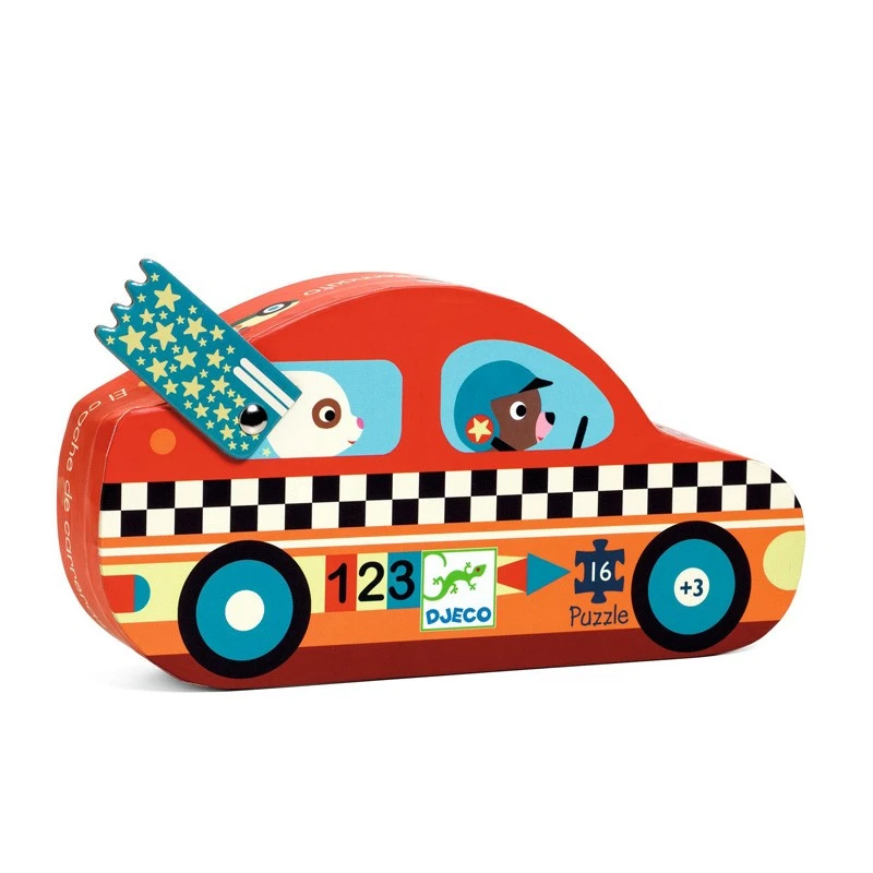 The racing car - DJE-DJ07273 - DJECO - Puzzles for little ones - Le Nuage de Charlotte