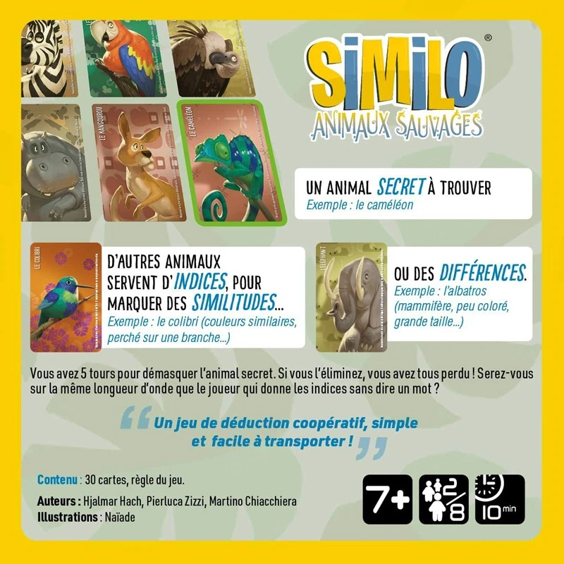 Similo Animaux Sauvages - GIG-HSSA - Gigamic - Jeux de cartes - Le Nuage de Charlotte