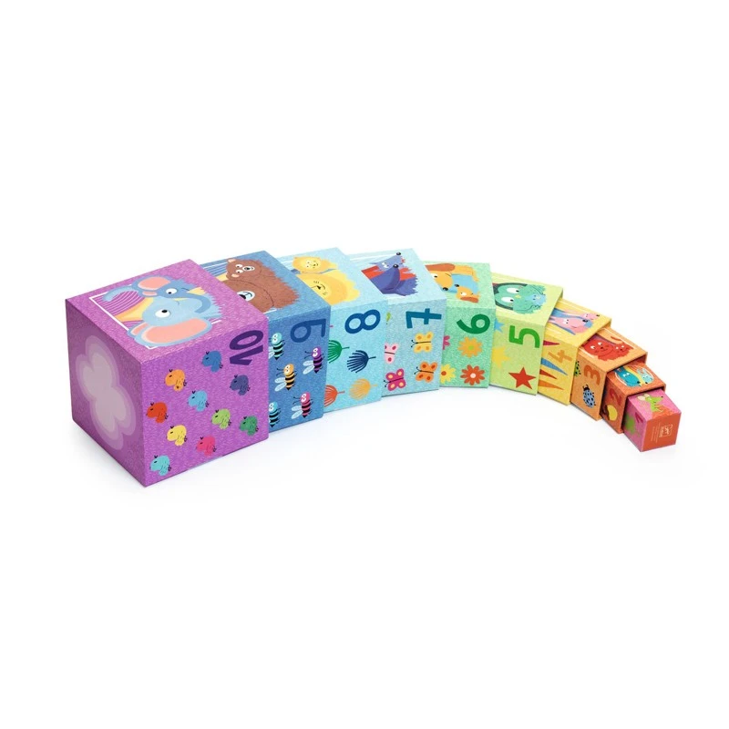 10 cubes Arc en ciel - DJE-DJ08510 - DJECO - Jouets d'activité - Le Nuage de Charlotte