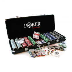 Black poker case with 500 chips - GRI-PIX926 - Grimaud - Playing Cards - Le Nuage de Charlotte