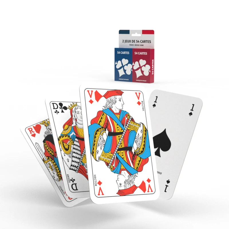 2 decks of 54 cards - Poker, Bridge, Rummy - DUC-PIX655 - Ducale - Playing Cards - Le Nuage de Charlotte