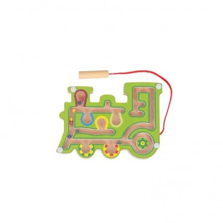 Wooden Magnetic Labyrinth - green - BIG-BJ911v - Bigjigs - Wooden Puzzles - Le Nuage de Charlotte