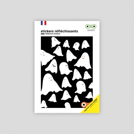 Retroreflective sticker - boo! - RAI-STI-BOO - Rainette - Reflective accessories - Le Nuage de Charlotte