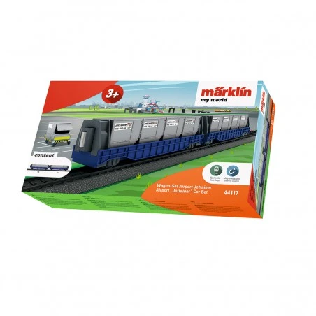 Märklin my world - Airport "Jettainer" Car Set - MAR-44117 - Märklin - Electric train - Le Nuage de Charlotte