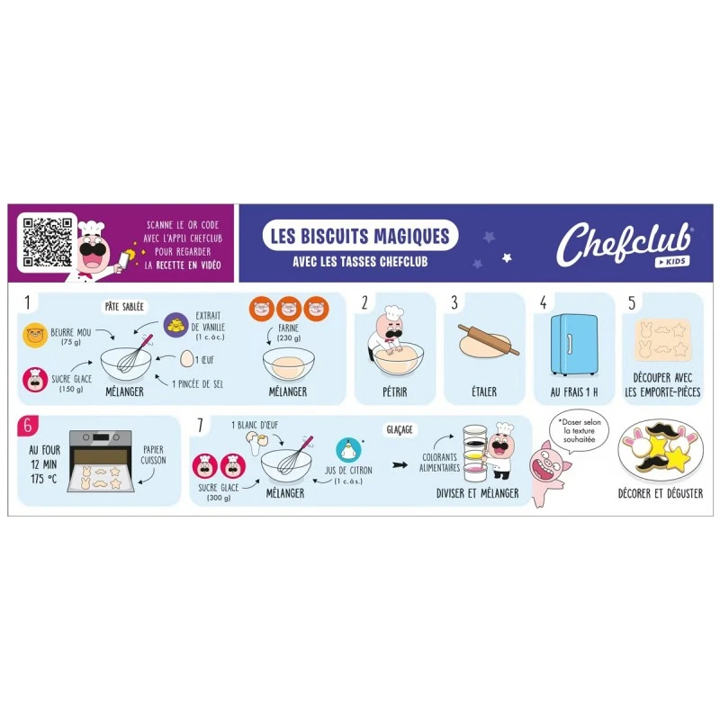 Chefclub - Emporte-pièces - Les biscuits magiques - CHCL-2PAST894 - Chef Club - Cuisiner comme un grand - Le Nuage de Charlotte