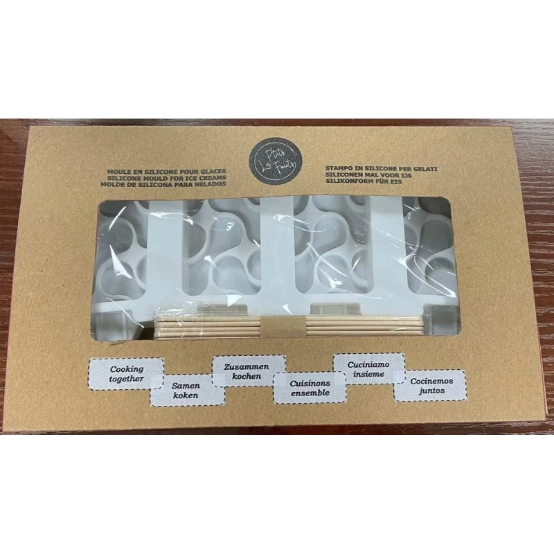 Mini ice cream mold on a stick - LPF-ICE-4CAV-07-2022-WHITE - Les P'tits Fouets - Supplies and Hobby - Le Nuage de Charlotte