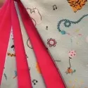 Banner of fabric pennants - Jungle Fever - fuchsia - NOU-G001-PWF - Nouba - Decorations - Le Nuage de Charlotte