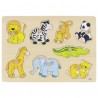 Zoo animals, lift-out puzzle - GOK-8657874 - Goki - Wooden Puzzles - Le Nuage de Charlotte