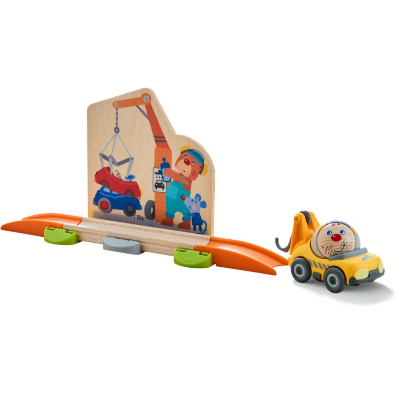 Kullerbü – Kit thématique Casse automobile - HAB-304782 - Haba - Petits trains en bois - Le Nuage de Charlotte