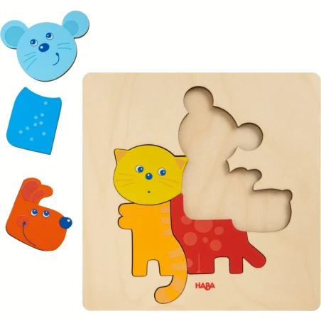 Wooden puzzle Pets - HAB-304610 - Haba - Puzzles - Le Nuage de Charlotte