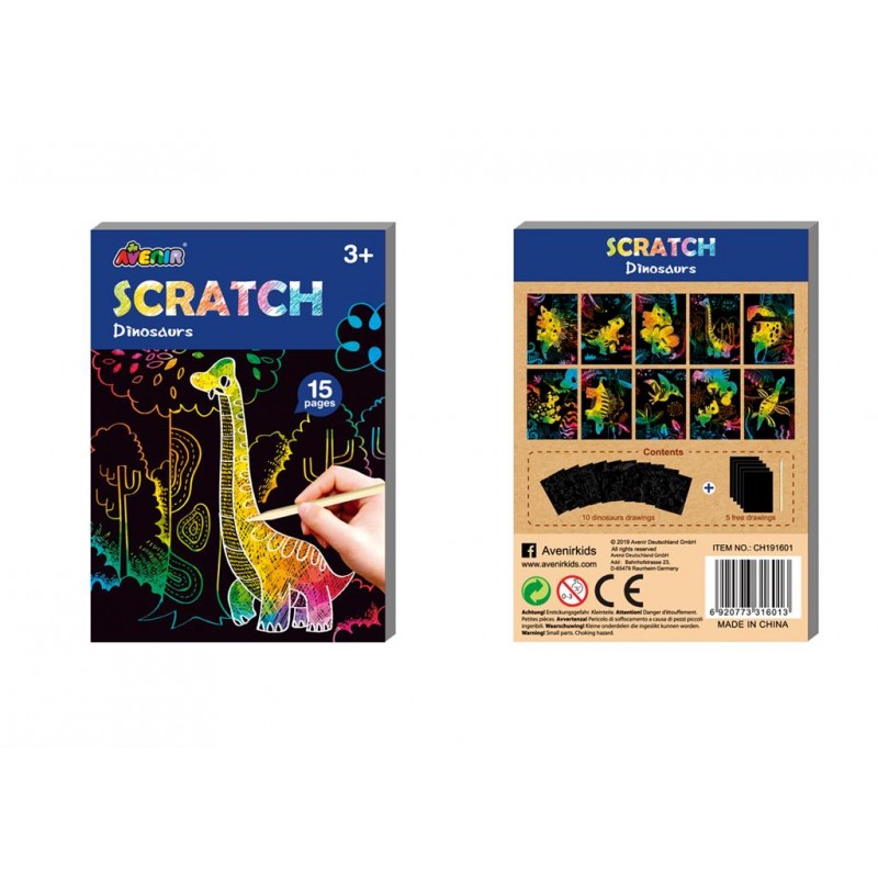 Acheter Scratch Art Book Mini A6 - Dinosaurs - Pencils, markers, et
