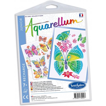 SentoSphère Recharge Aquarellum Junior Aquarium - Kit Peinture Aquarelle Magique Dès 6 Ans Fabriqué En France