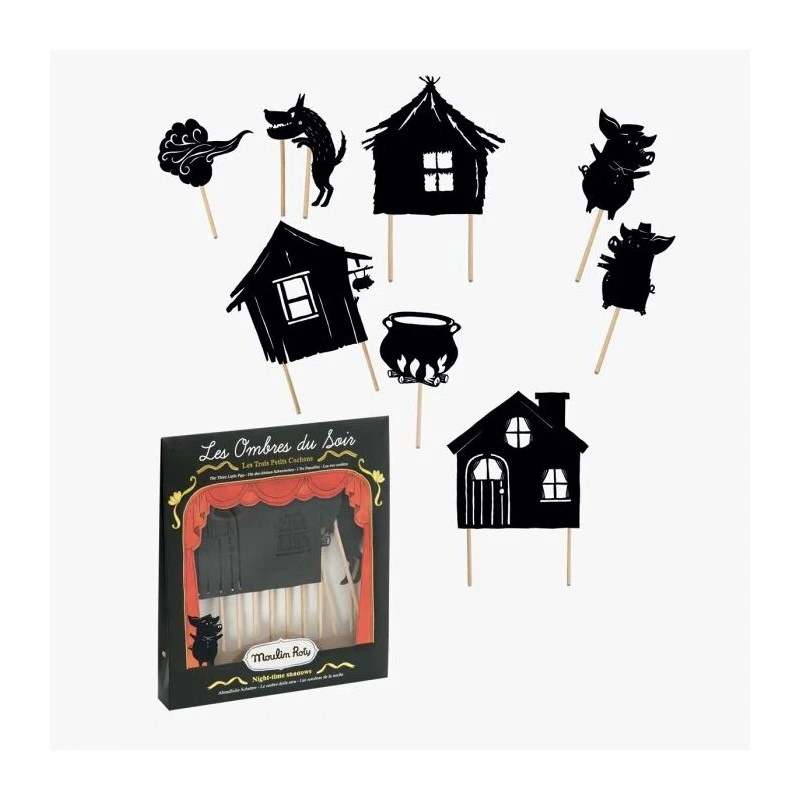 Les Histoires du Soir - Evening Shadows The three little pigs - MRY-711140 - Moulin Roty - Accessories - Le Nuage de Charlotte