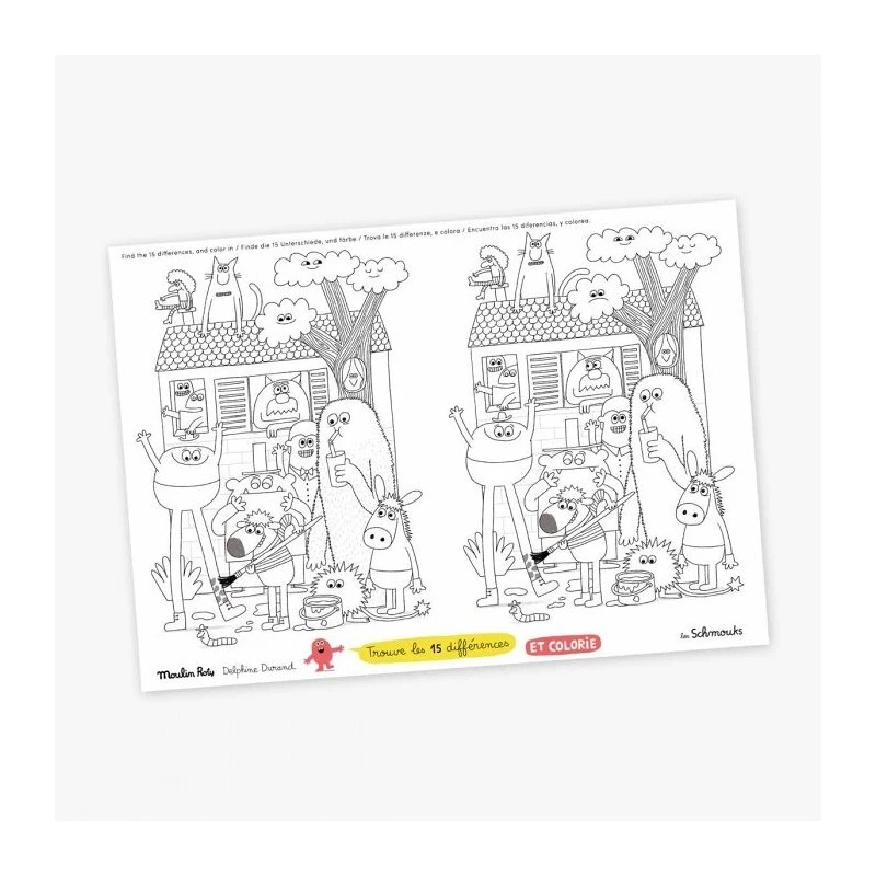 Les Schmouks - 40 coloring placemats - MRY-716606 - Moulin Roty - Drawings and paintings - Le Nuage de Charlotte