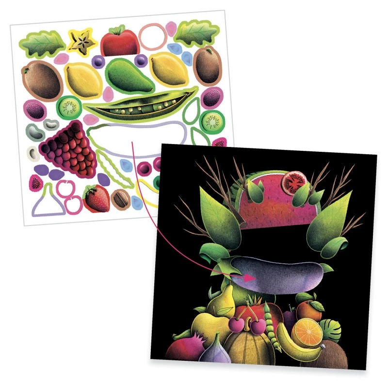 Inspired By - Giuseppe Arcimboldo - Spring Vegetables - DJE-DJ09370 - DJECO - Drawings and paintings workshop - Le Nuage de C...
