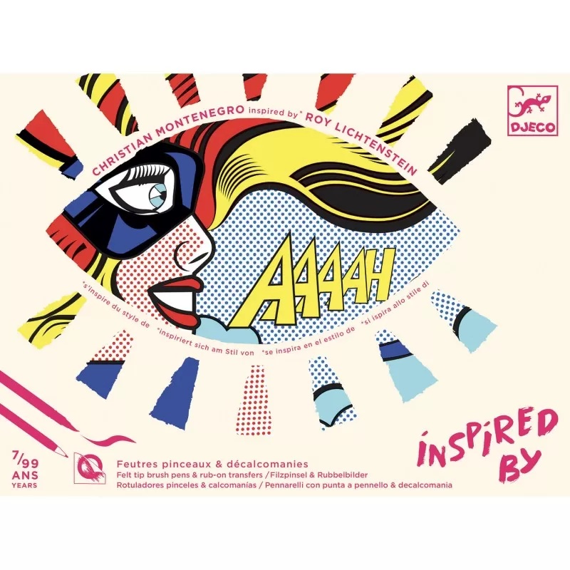 Djeco Inspired By - Roy Lichtenstein - Superheroes – vue 1 – Creative Kits