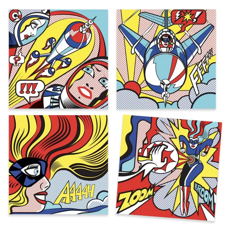 Djeco Inspired By - Roy Lichtenstein - Heroes – vue 4 – Kits Créatifs