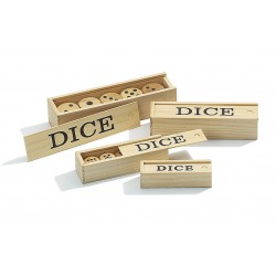 Dice, wooden, 25 mm, 5 pieces - PHIL-7002 - Philos - Dices, bags and other accessories - Le Nuage de Charlotte