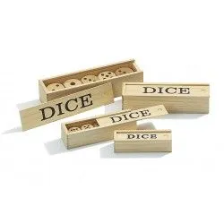 Dés, en bois, 30 mm, 5 pièces - PHIL-7003 - Philos - Dés, sacs et autres accessoires - Le Nuage de Charlotte