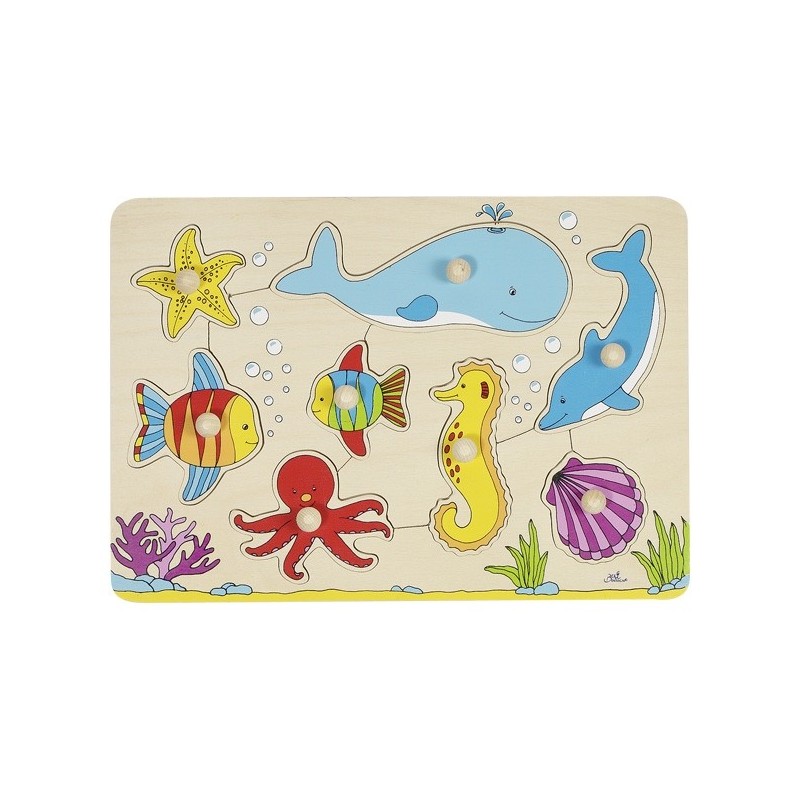 Underwater world, lift-out puzzle - GOK-8657953 - Goki - Wooden Puzzles - Le Nuage de Charlotte