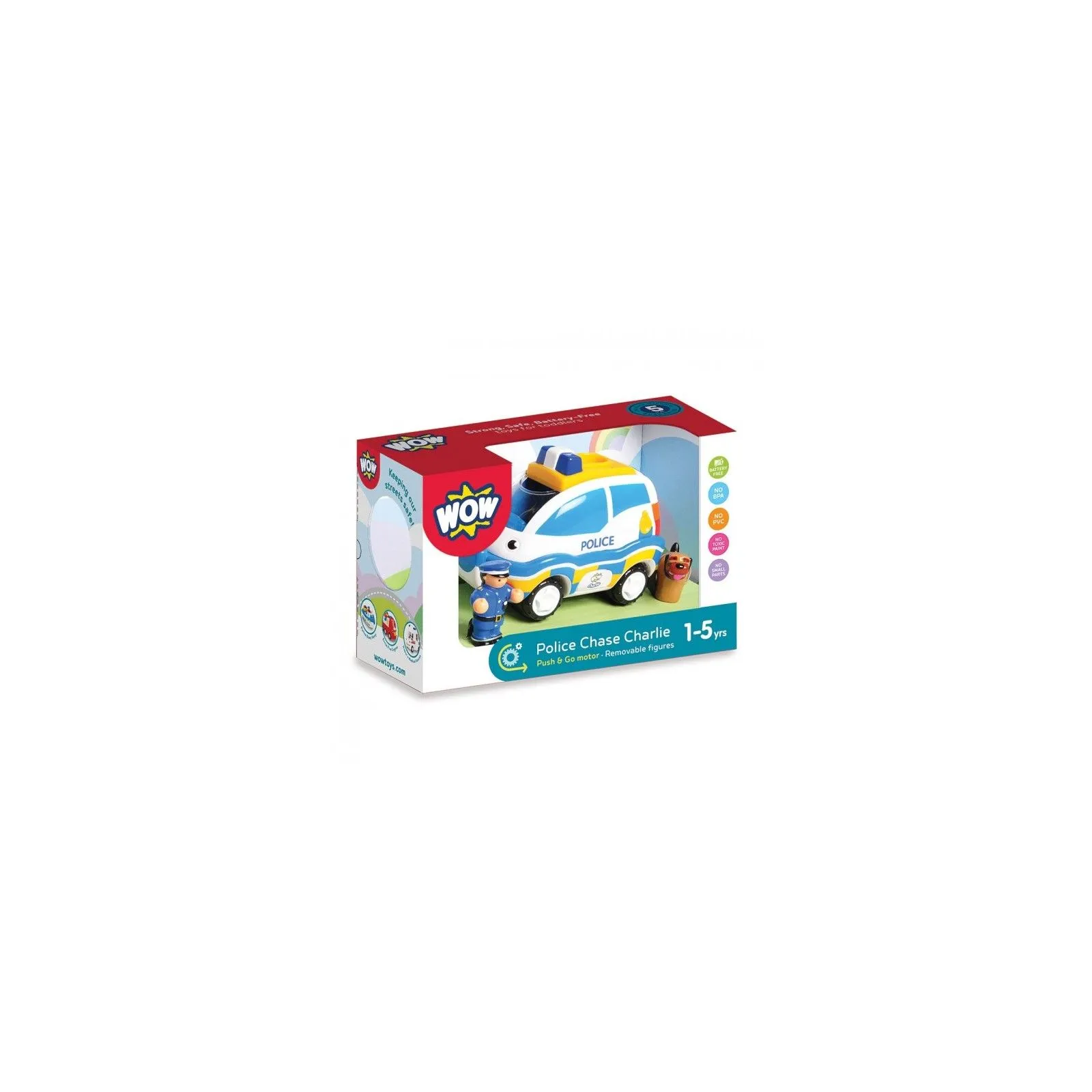 WOW Voiture de police Charlie - WOW-04050 - WOW Toys - Voitures, camions, etc. - Le Nuage de Charlotte
